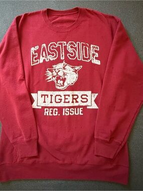 American Rag Red Eastside Tigers Crewneck Sweatshirt